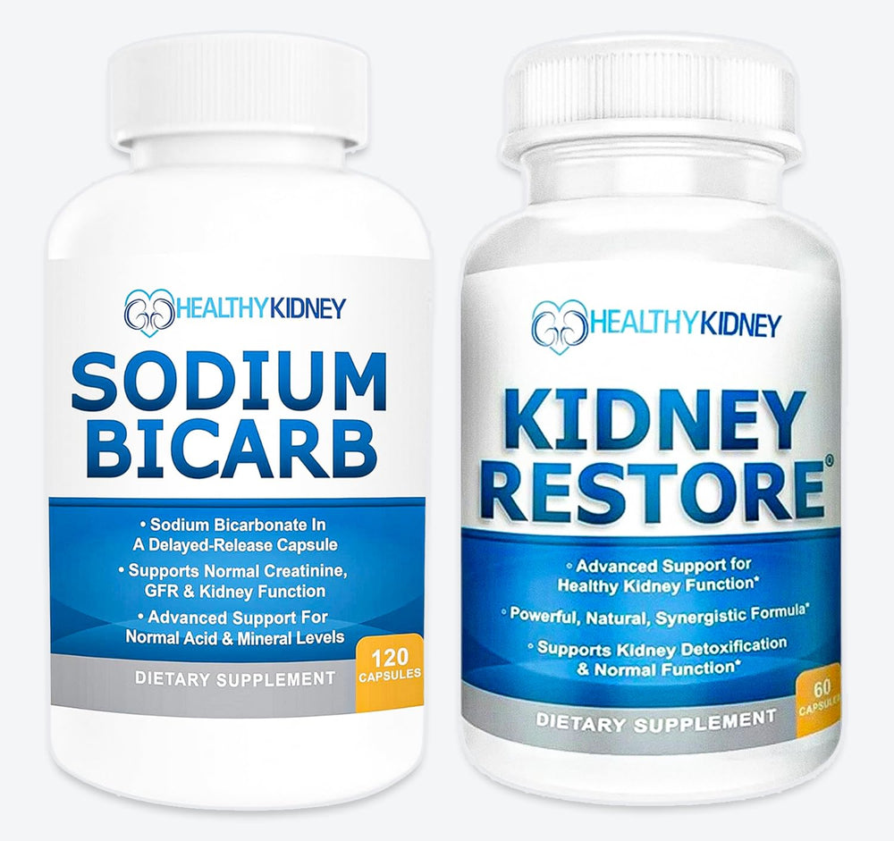 Kidney Restore bottle front view highlighting convenient daily kidney support