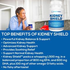 Kidney Restore DHA EPA softgels closeup emphasizes high-absorption omega-3 for kidney-friendly support.