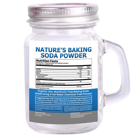 Kidney Restore organic baking soda jar with lid for daily use