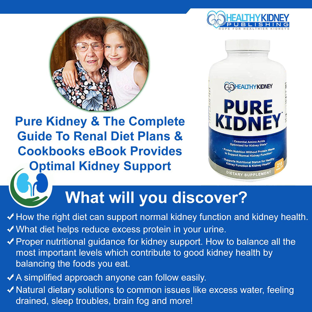 Kidney Restore renal diet cookbook cover with low-protein meal ideas