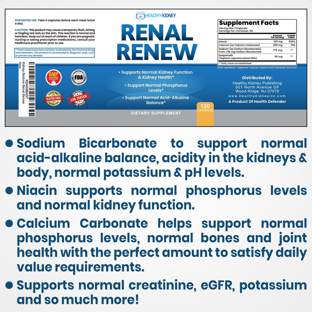 Capsules close-up highlighting texture and potency of Renal Renew.