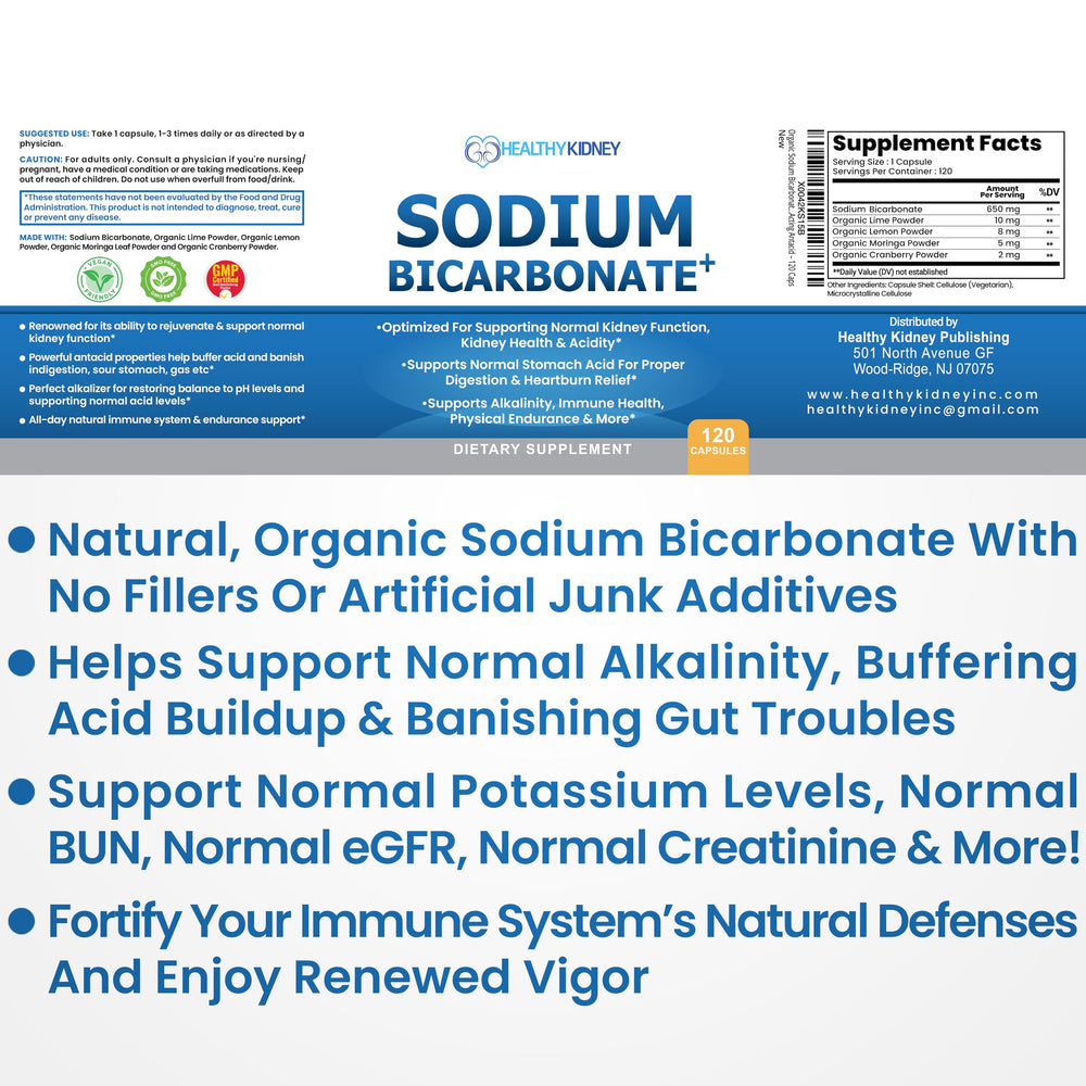 Kidney Restore stomach-alkaline capsules on bottle suggest quick relief from acidity