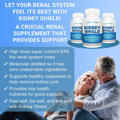 Kidney Shield bottles side by side signaling value and two-pack option for renal care.
