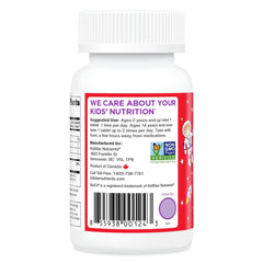 Pouring BioFe Pure Iron Chewables bottle illustrates convenient daily iron support for growing children