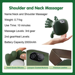 Kilicomy neck massager showing full-body flexibility for shoulders and back