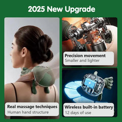 Kilicomy neck massager targeting back and shoulders with shiatsu mode