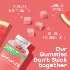 kindnature Myo-Inositol D-Chiro Inositol Gummies foil packaging showcases clean vegan formula.