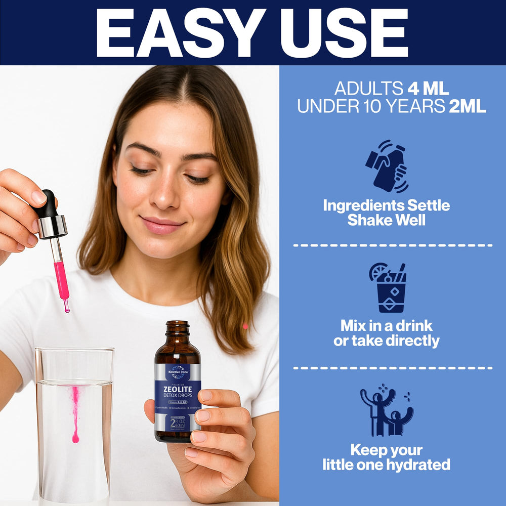 Dropper tip close-up for precise dosing of Zeolite Drops