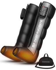 KingPavonini cordless leg massager with five overlapping chambers provides wraparound compression for full leg relief