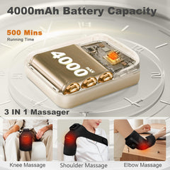 KingPavonini knee massager includes 25 extension strap for flexible fit
