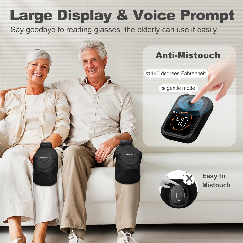 KingPavonini knee massager 4000mAh battery enables cordless use anywhere