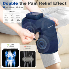 KingPavonini knee massager heat level indicator highlights customizable warmth.