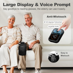 KingPavonini massager features an oversized display for easy control