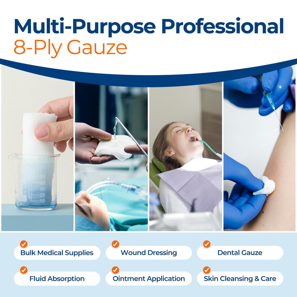 Non-sterile Kingstar gauze sponges for padding and basic wound care.