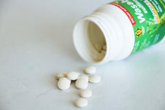 Two-month supply bottle with once-daily tablet dose.