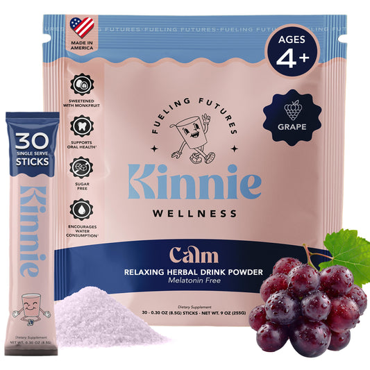 Kinnie Calming grape sticks prepared for a bedtime calm routine