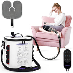 KINRYOPY cold therapy machine front view showing portable knee recovery support