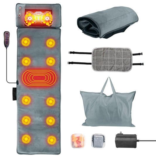 KinWarmth full body massage mat back focus for soothing tension relief