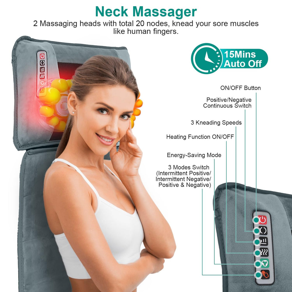 KinWarmth full body massage mat waist focus supports relaxed posture