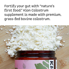 Kion Colostrum athletic recovery serving shown in a shaker.