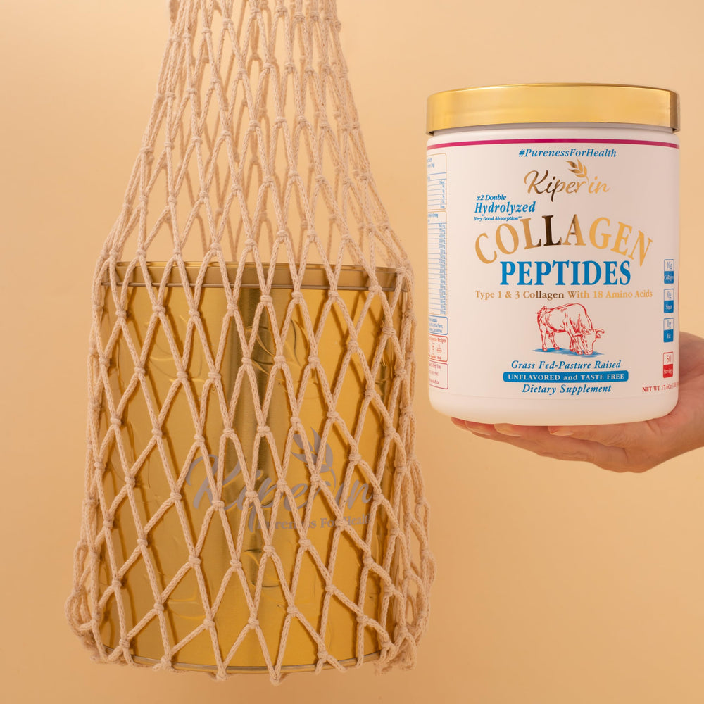 Kiperin collagen powder packaging—unflavored and additive-free.