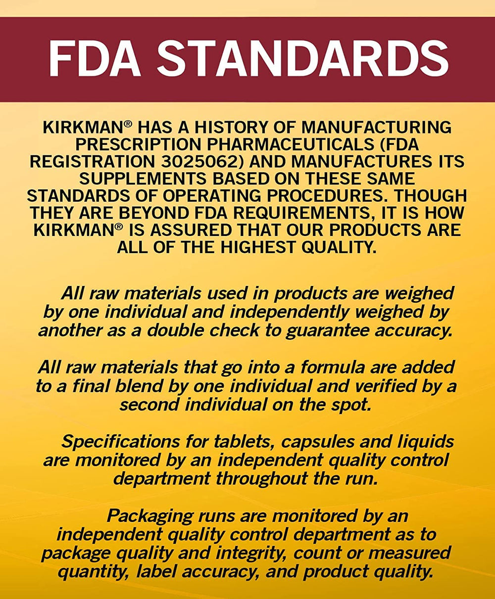 Kirkman capsules on wood table convey easy wellness integration.