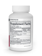 Kirkman Enzyme Complete/DPP-IV bottle label close-up highlighting plant-based enzymes.