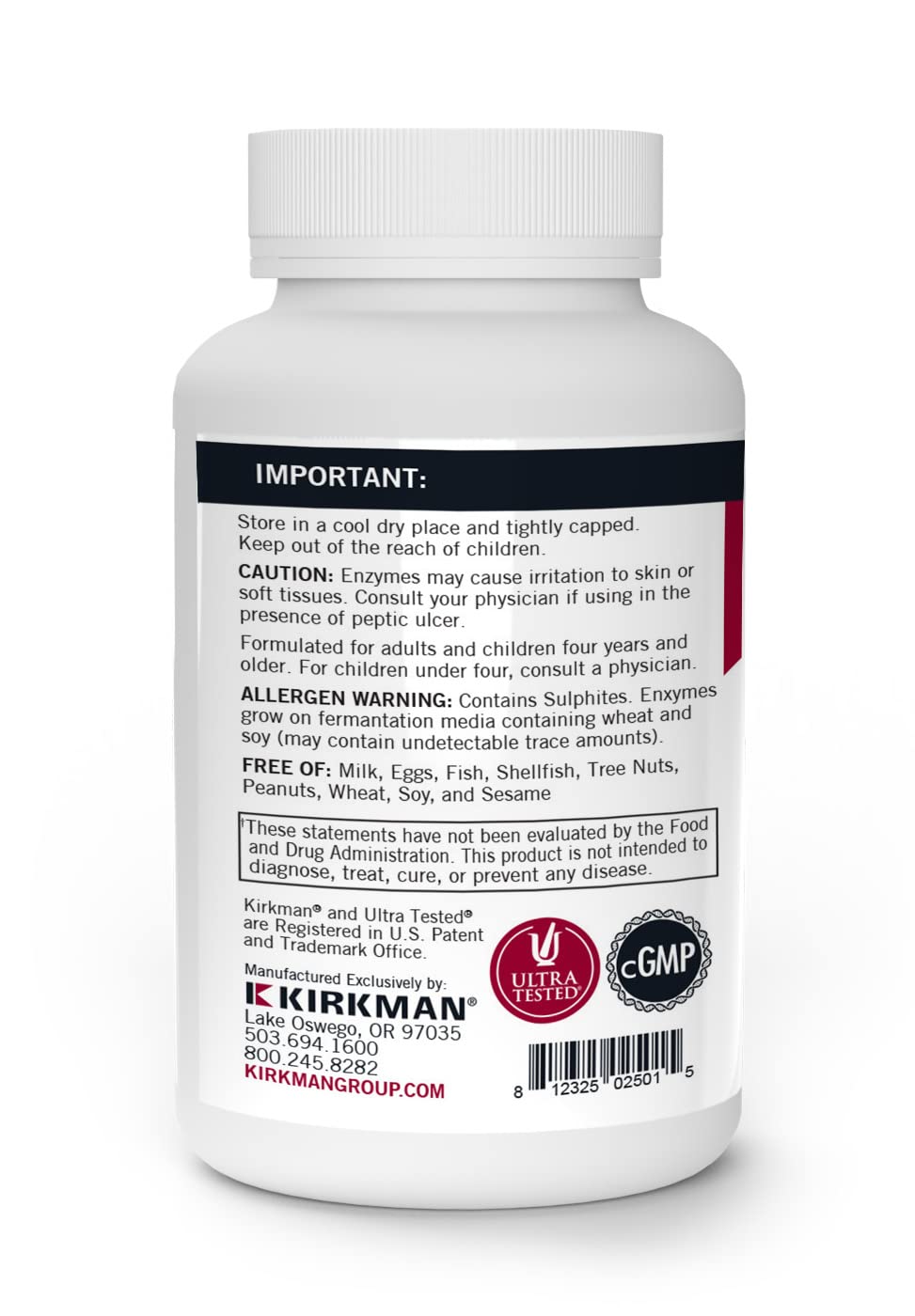 Kirkman Enzyme Complete/DPP-IV capsules arranged show vegetarian capsules for digestion support.