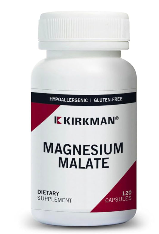 Kirkman Magnesium Malate 1000 mg bottle for daily use.