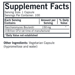 Kirkman Saccharomyces boulardii capsules on a clean surface for daily wellness.
