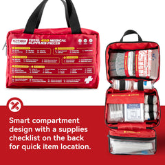 Kitgo first aid kit in car setup, travel-ready and compact.