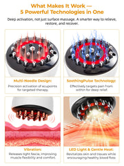 Kitusi leg massager heat mode delivering gentle warmth to ease heaviness.