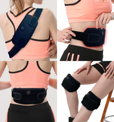 Kivdes portable heating pad on the go provides warm comfort under a jacket