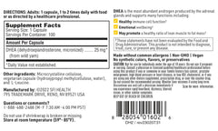 Klaire Labs ingredients panel showing absence of artificial additives