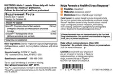 Klaire Labs SFI Health Sensoril label close-up for stress coping support