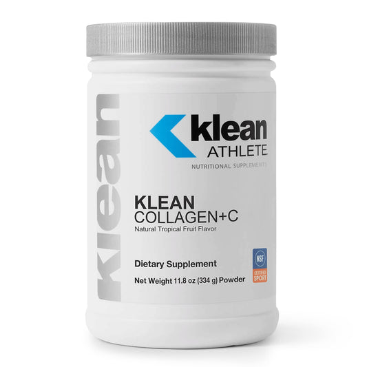Klean Athlete Klean Collagen+C bottle highlighting joint support for mobility.