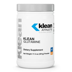 Klean Athlete Klean Glutamine bottle highlighting immune and gut support