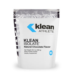 Klean Isolate tub front view highlighting natural chocolate flavor for daily protein support