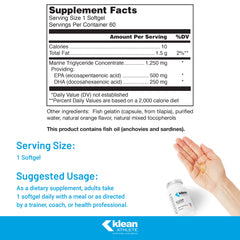 Klean Omega front label highlights NSF Certified for Sport