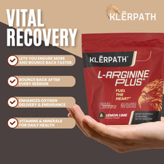 Klerpath Arginine Plus lemon lime flavor close up