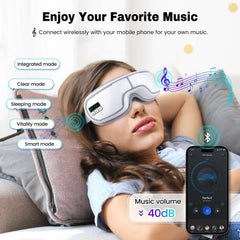 Klobela Eye Massager's 180° foldable design for easy travel.