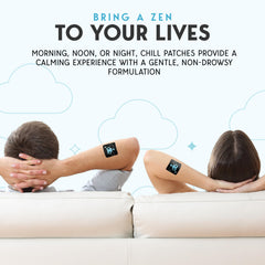 Klova Chill Patch during a work break demonstrates quick, discreet use.