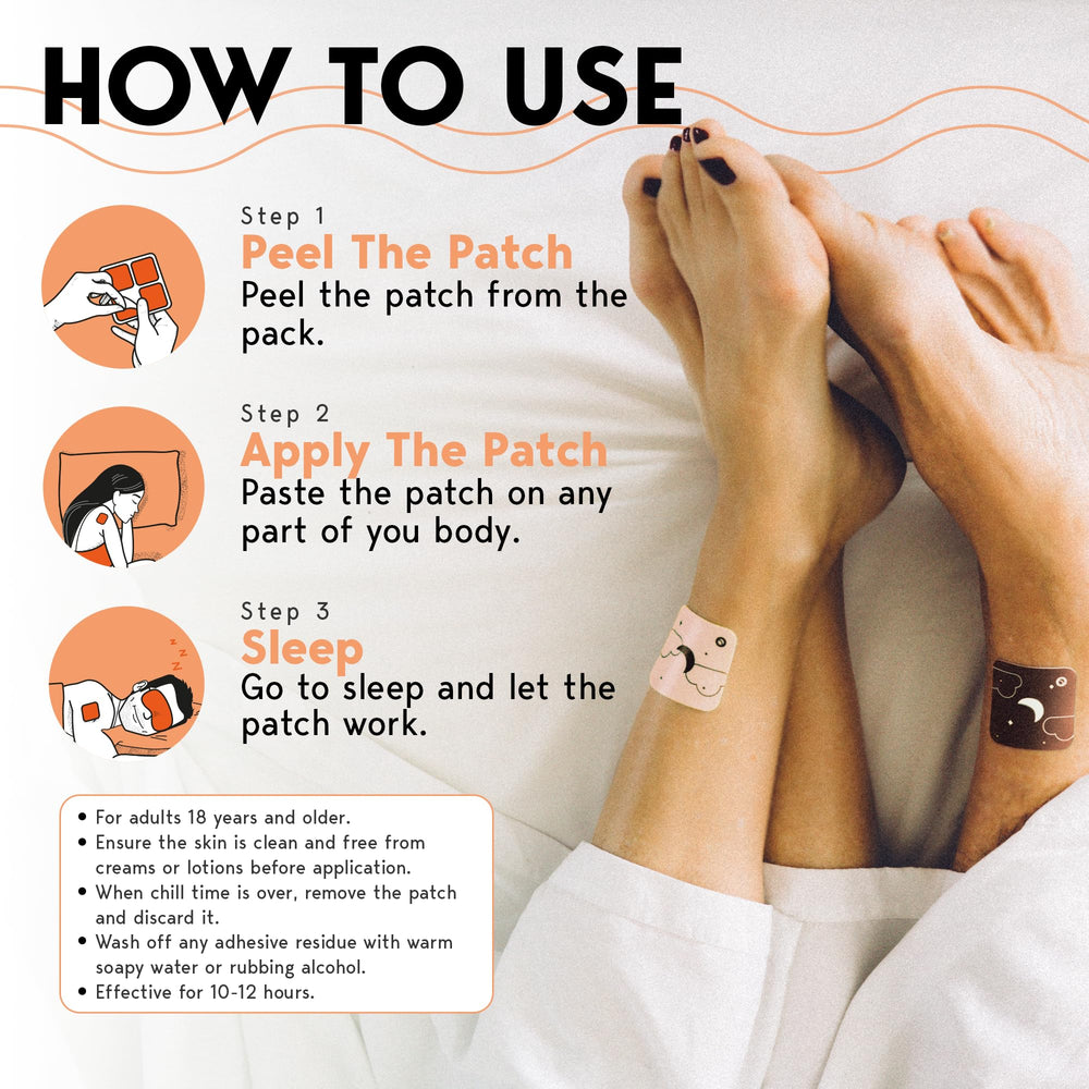 Klova sleep patch worn on the top of the foot for discreet wear
