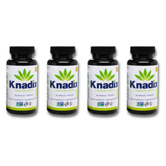 Knadix hemp oil supplement bottle for daily wellness support.