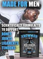 Knowman Labs Premium Collagen for Men non-GMO protein option.