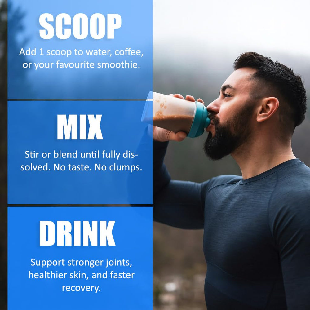 Knowman Labs Premium Collagen for Men 30 servings per bottle.