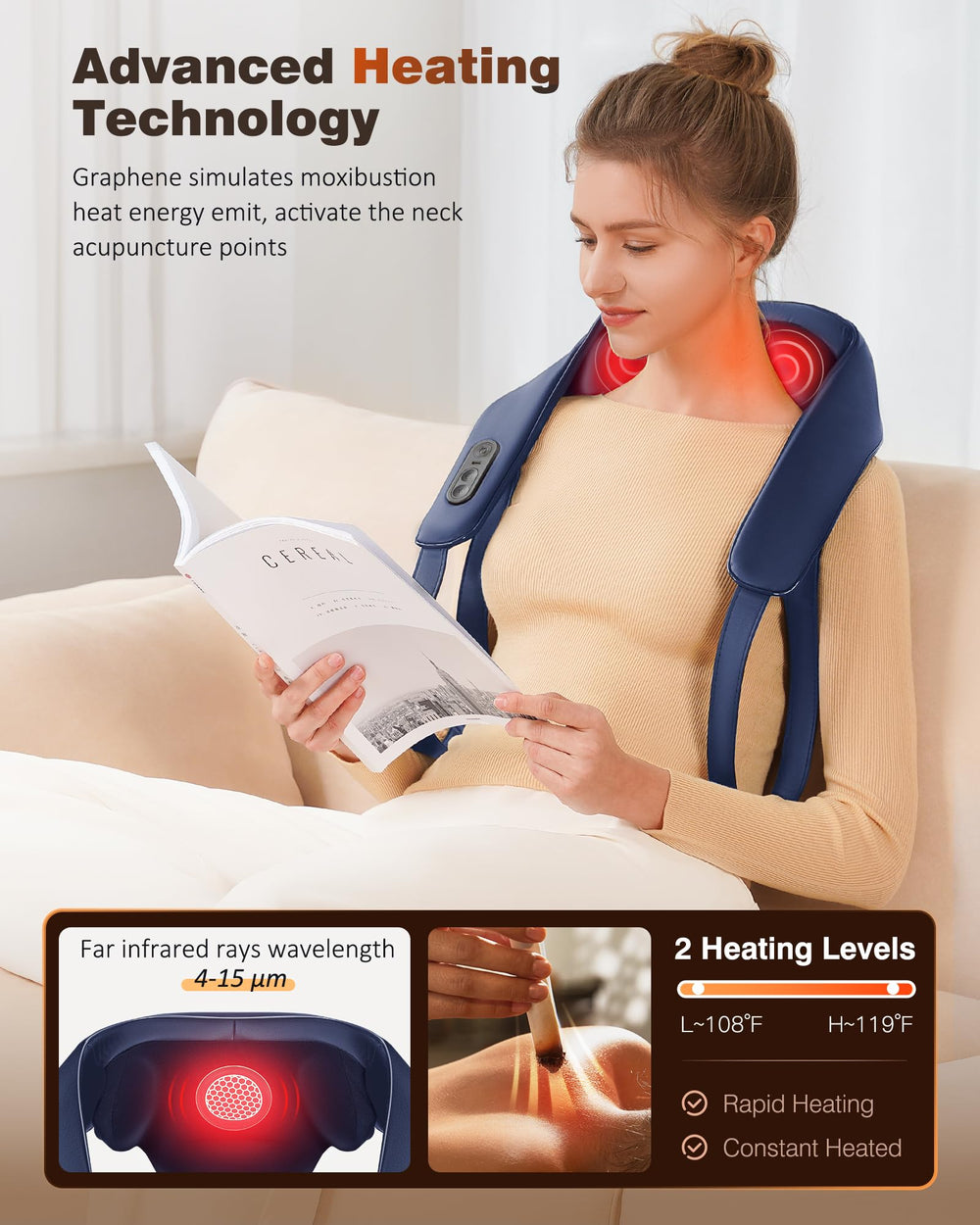 KNQZE cordless massager designed for travel and on-the-go relief.