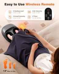 KNQZE foot massager with three heat levels for warmth