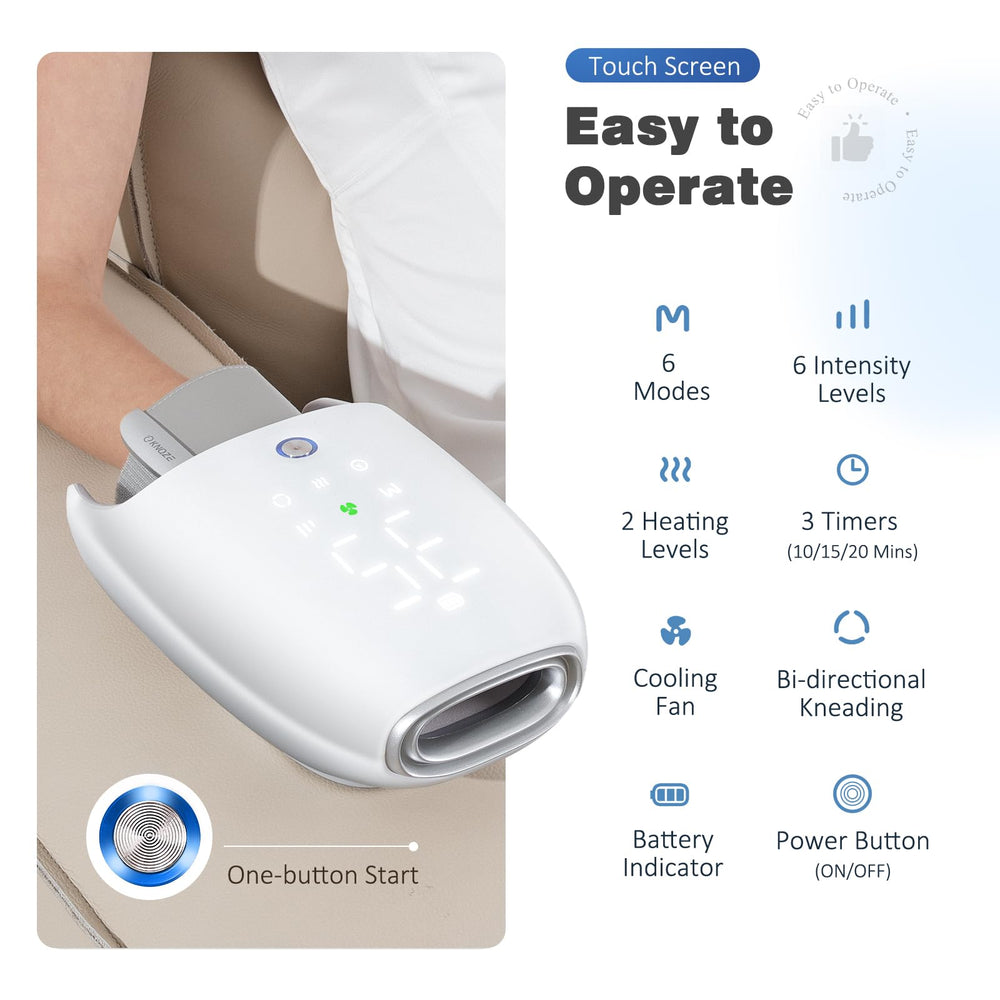 KNQZE massager in a home office for quick relief.