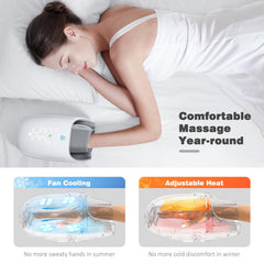 KNQZE hand massager touchscreen control for easy customization.